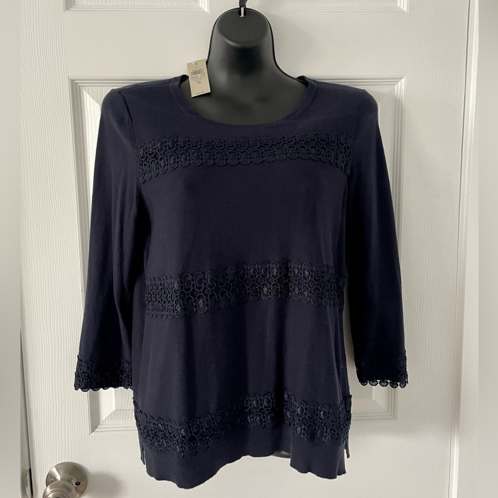 Ann Taylor Navy Blue Sweater